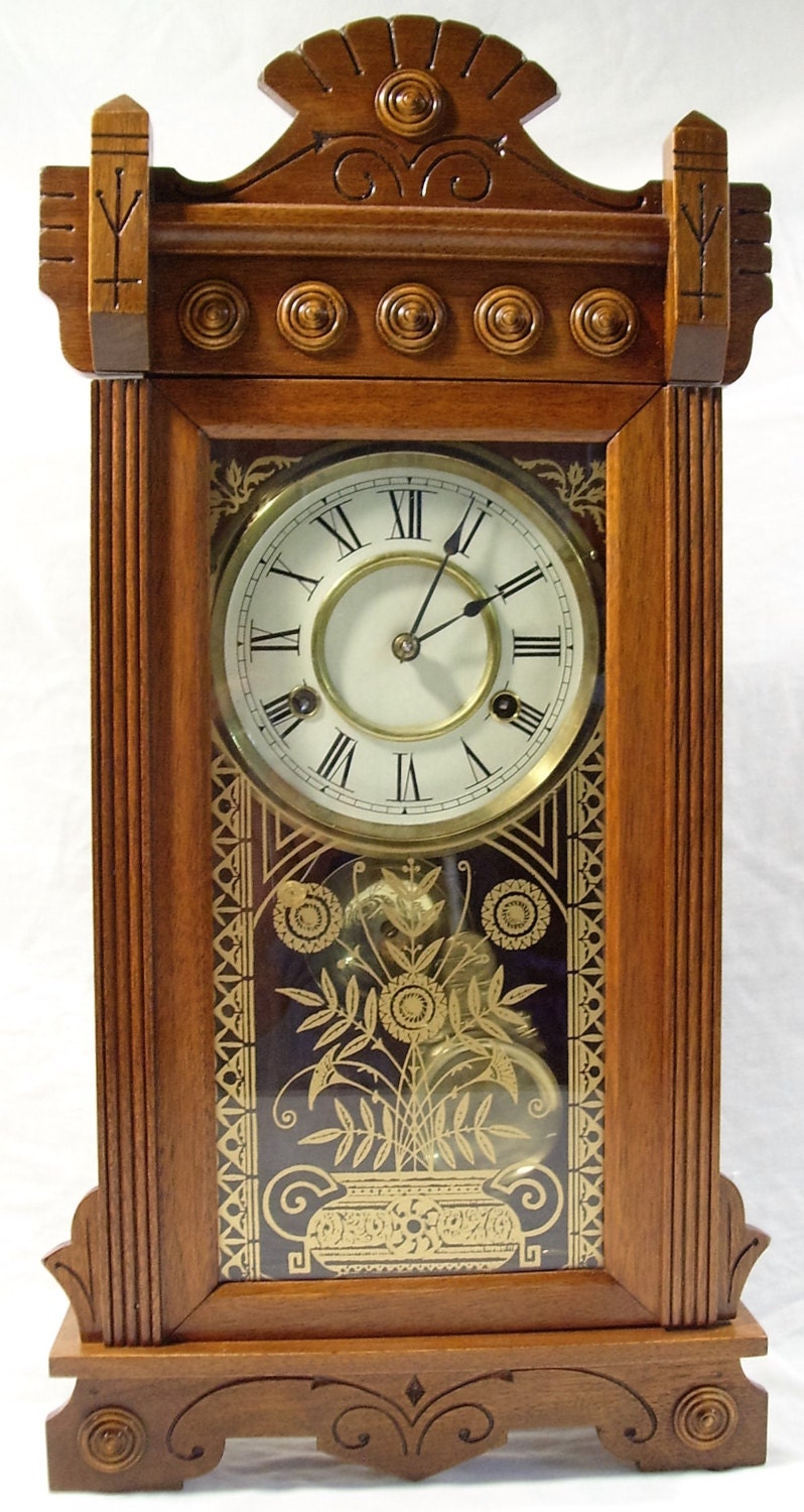 Antique Parlor Clock New Haven Clock Company Fully Restored