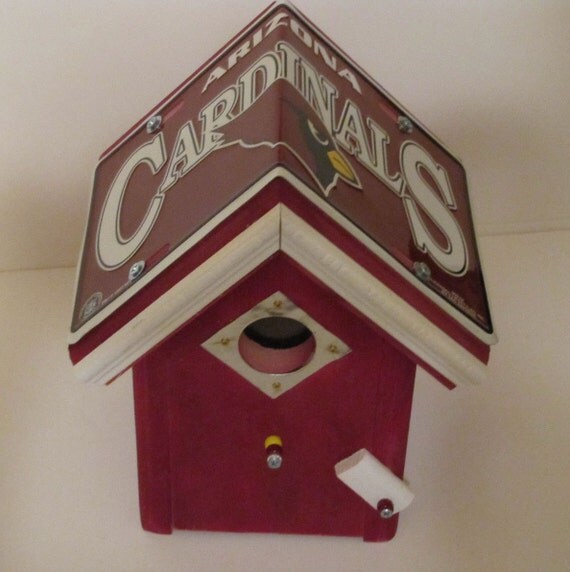 Arizona Cardinals NFL License Plate Birdhouse Team bird