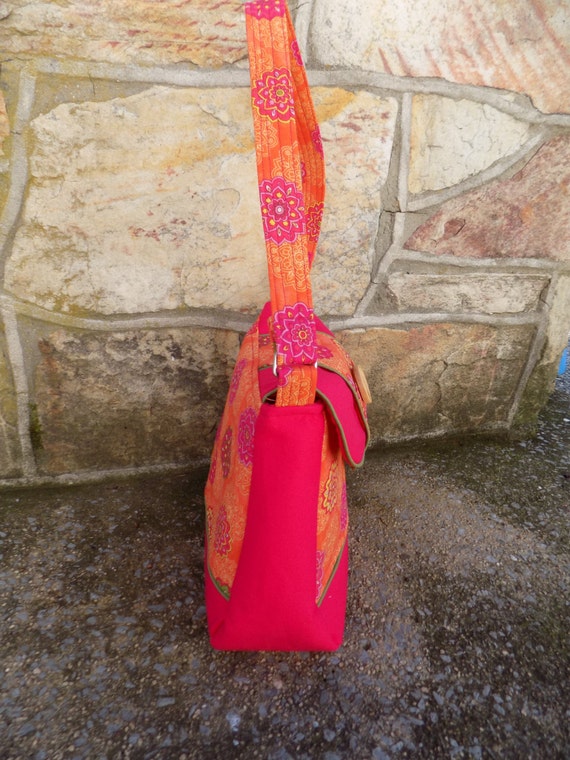 orange pink bag