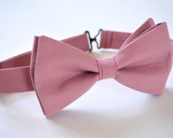 dusty rose bow tie for men, bow ties for men, dusty rose bow tie for weddings, rose