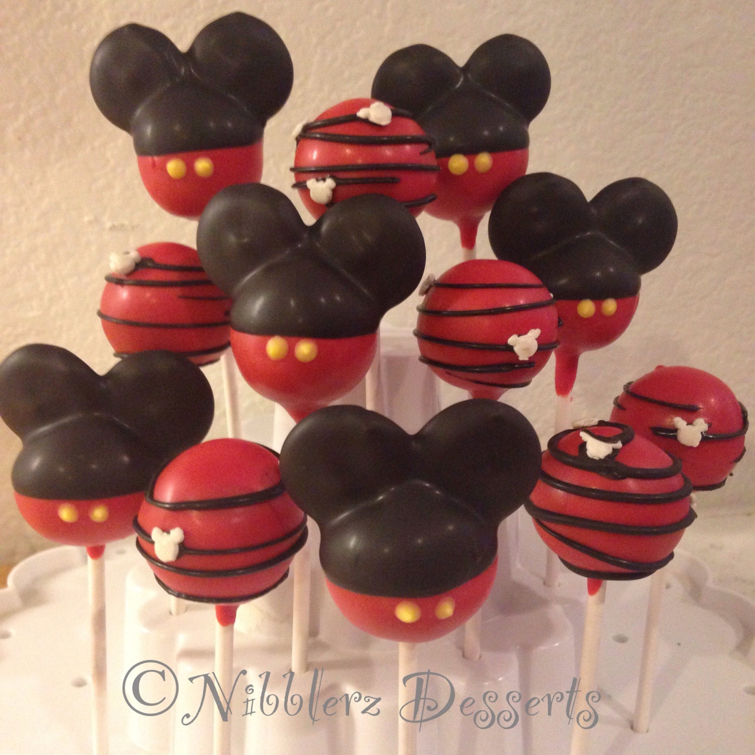 12 MICKEY MOUSE theme cake pops Disney inspired