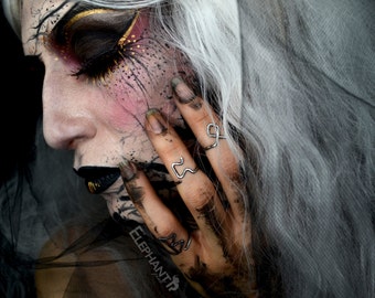Futhark Rune Knuckle Ring Mid Finger Ring Jewelry