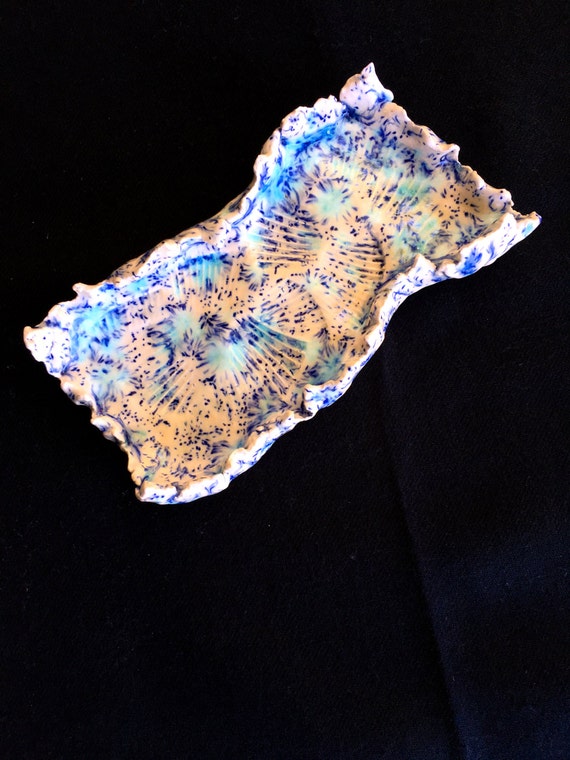 Ceramic Wave Jewelry Tray Jewelry Tray Ring by RobinRoseWaves