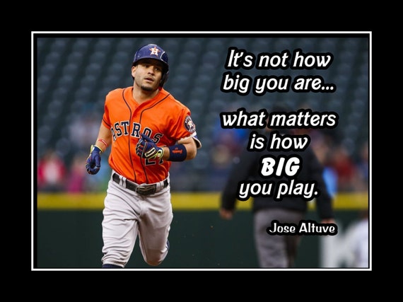 Jose Altuve Baseball Hitting Confidence Poster Son Motivation