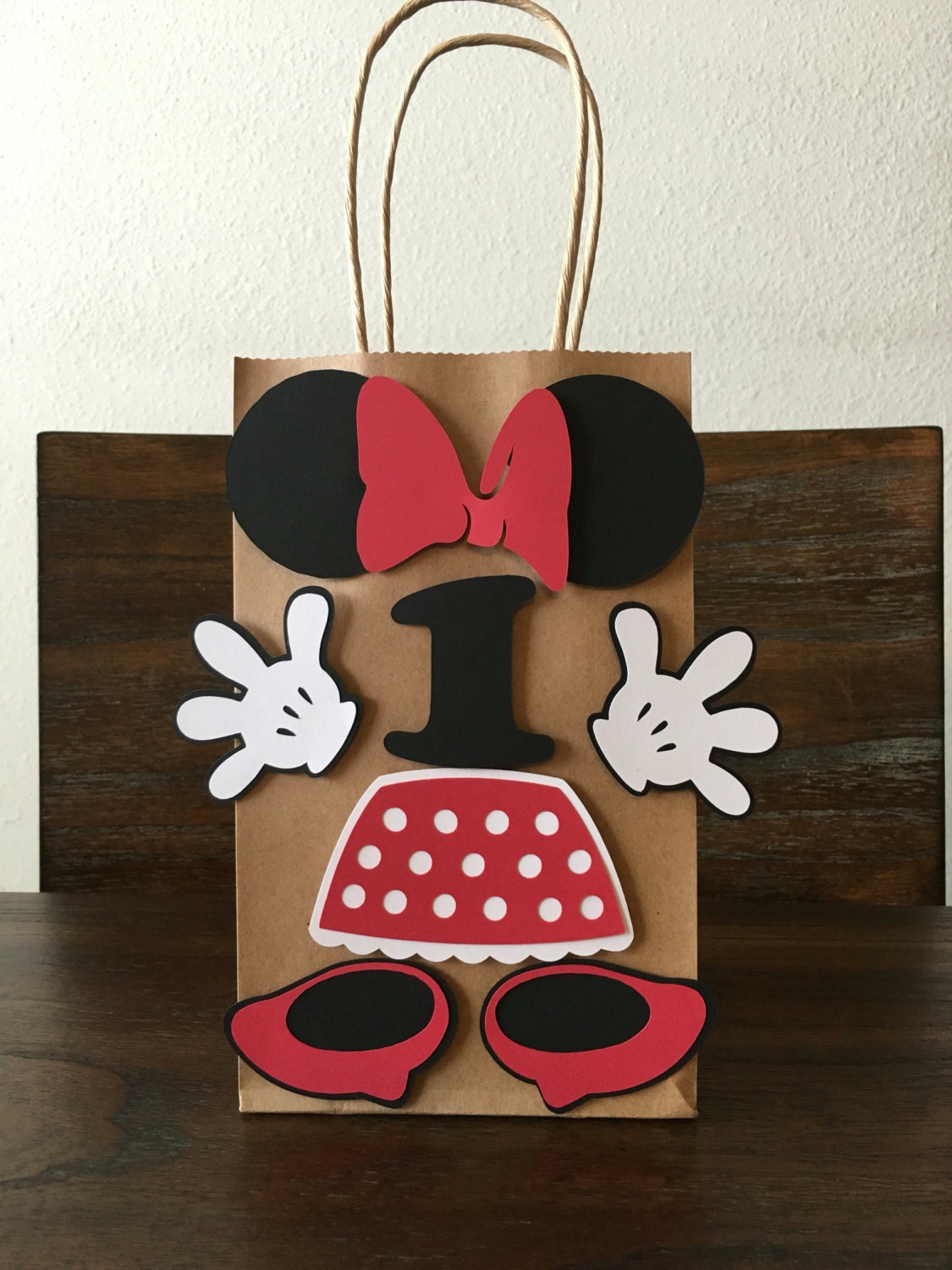 Minnie mouse birthday party favor bag goody bag goodie bag
