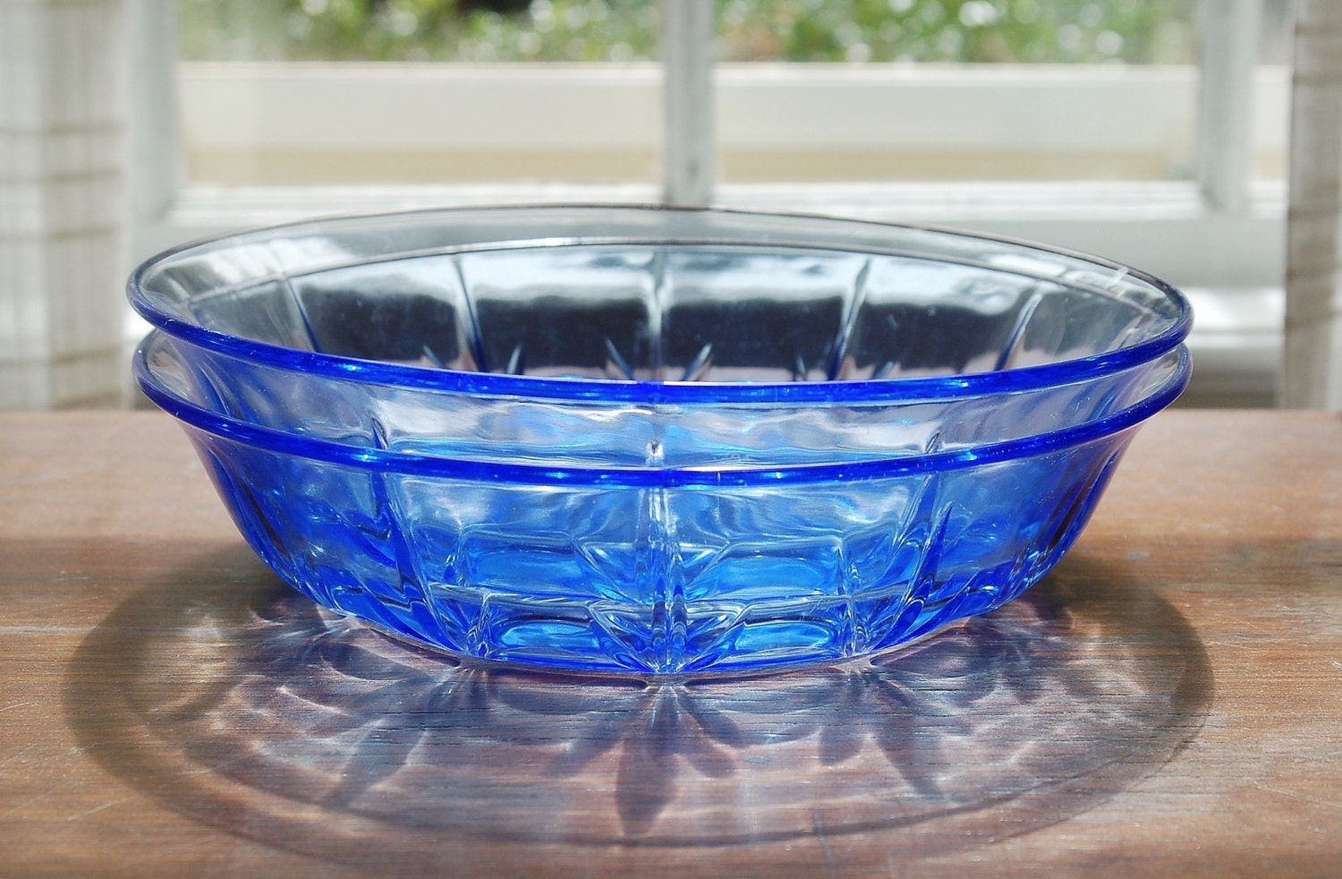 Avon American Blue Classics Collection Blue Glass Soup Bowls