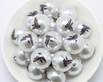 Atlanta Falcons Gumball Beads-Qty-10