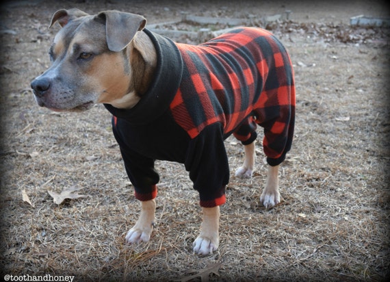 LARGE DOG PAJAMAS / pjs / onesie / longjohns / pitbull