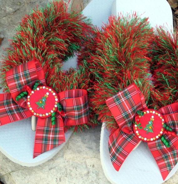 decorated flip flops christmas trees gifts for her holiday decorated flip flops christmas trees gifts for her holiday