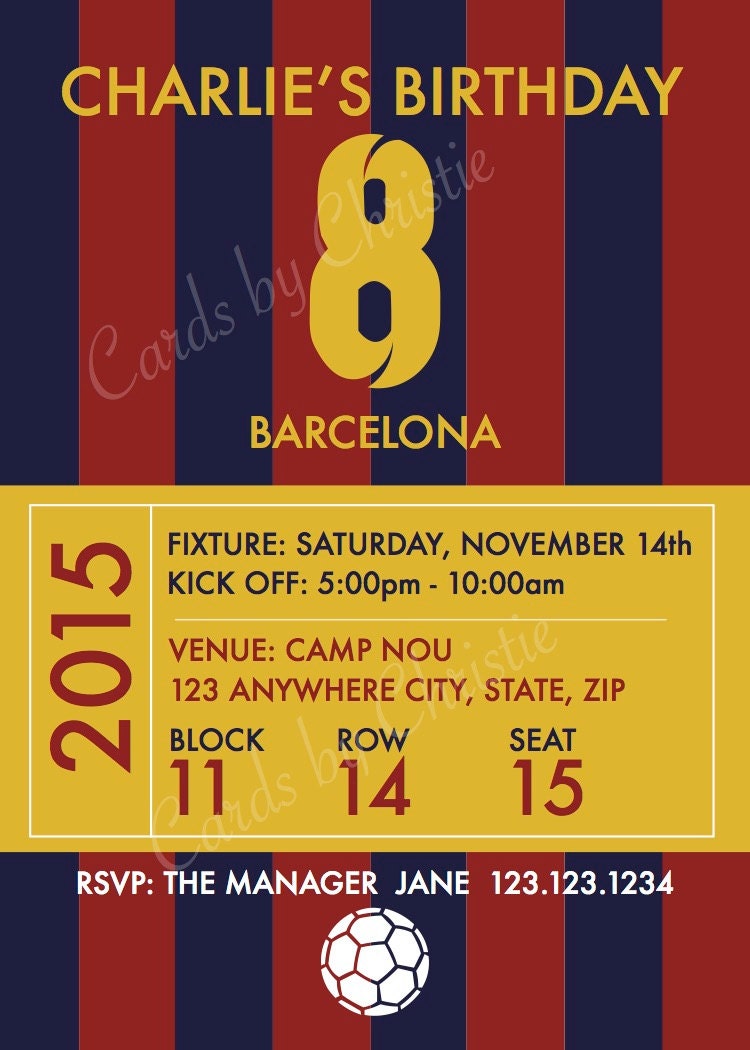 Barcelona Party Invitations 6