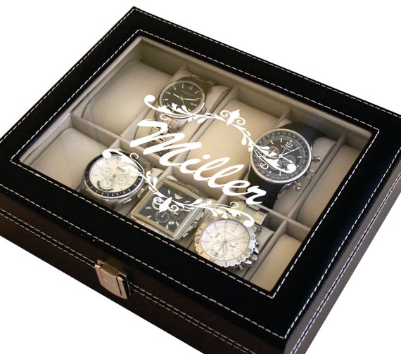 Engraved Watch Box Watch Box for Men Watch Holder Watch