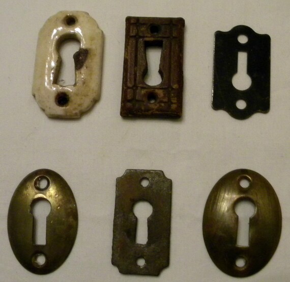 Vintage Key Plates Key Hole Plates Vintage Door Hardware