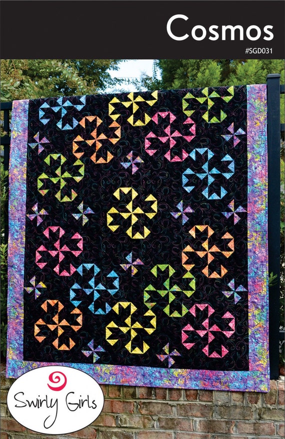 Cosmos Quilt Pattern Swirly Girls By Chebellabatiks On Etsy 