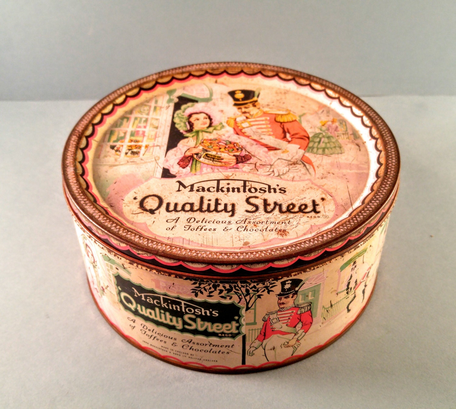 Vintage Candy Tin. Mackintosh's Quality Street Chocolates