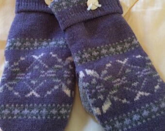 B3 Felted wool mittens size medium