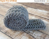 MOVING SALE Ready To Ship Unisex Scarf Crochet Knit Grey Gray Women's Accessories  Fall Winter