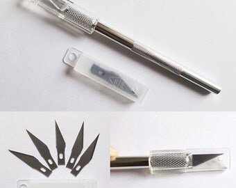 X-acto Knife with 5 New #11 Blades Set for Cutting Polymer Clay, Paper, and other Art Project Materials