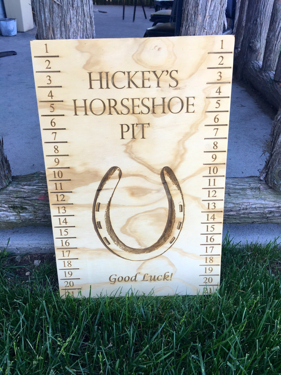 Horseshoe/Cornhole Scoreboard Personalized Customized