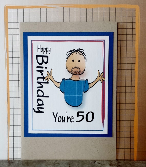 50th Birthday Card Brother Birthday Card Husband Birthday