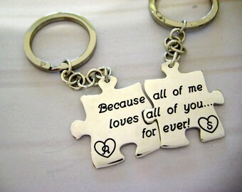 Puzzle keychain 925
