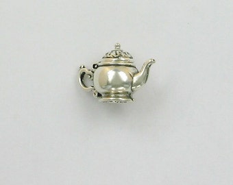 Sterling Silver Movable 3-D 23mm Teapot Charm