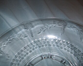 Vintage Etched Glass Bowl, WAS 50.00 - 50% = 25.00
