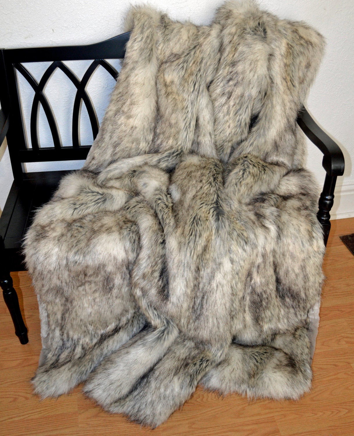 Limited Edition Faux Fur Throw // Wolf - Fabulous Furs ...