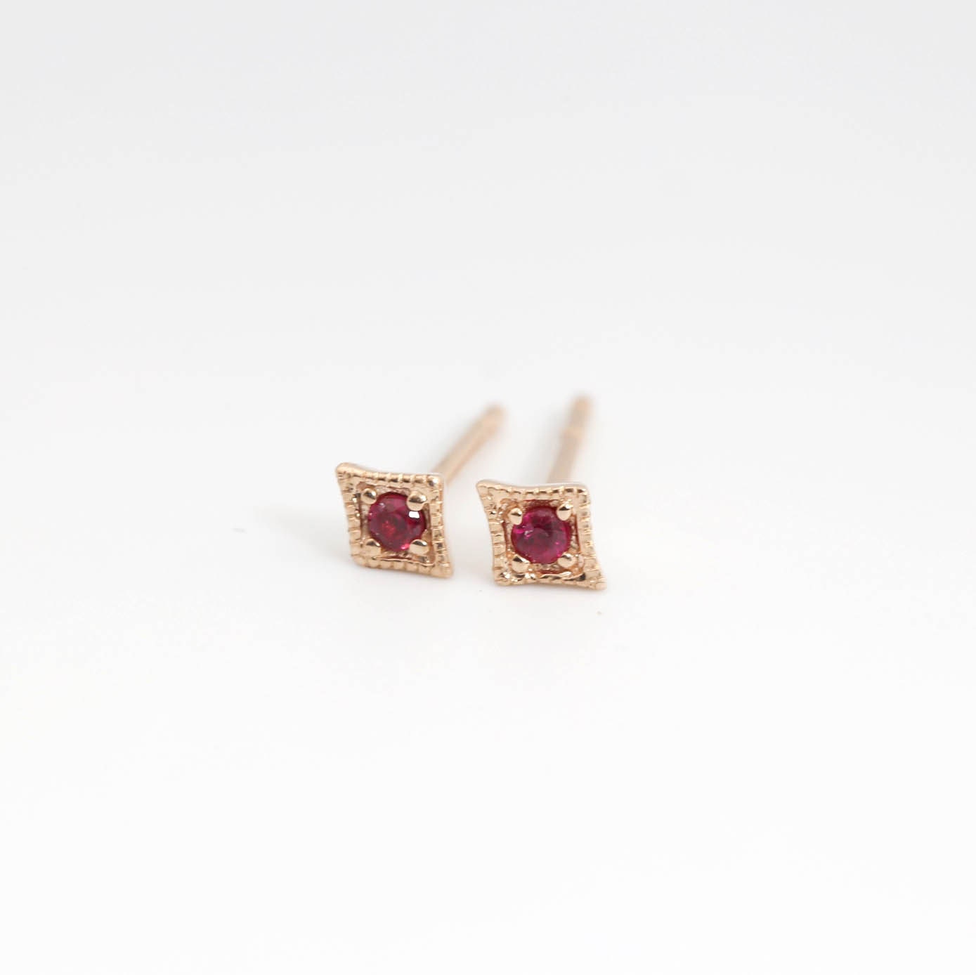14k gold ruby stud earrings Clearance
