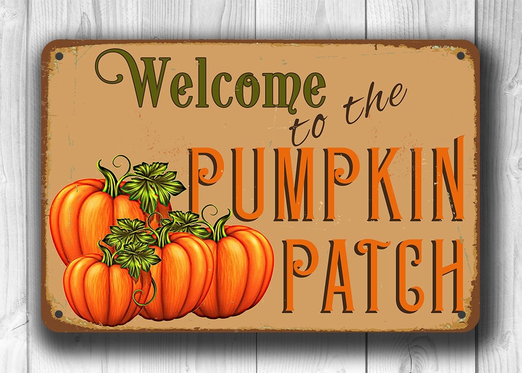 PUMPKIN PATCH SIGN Pumpkin Patch Signs Vintage Style Pumpkin