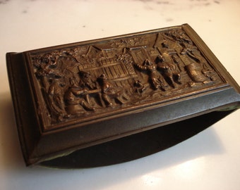 JB Jennings Brothers Dutch Relief Ink Blotter Bronze Color