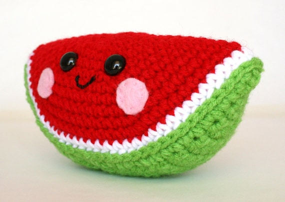 PATTERN: Watermelon Wedge Amigurumi Crochet by ...