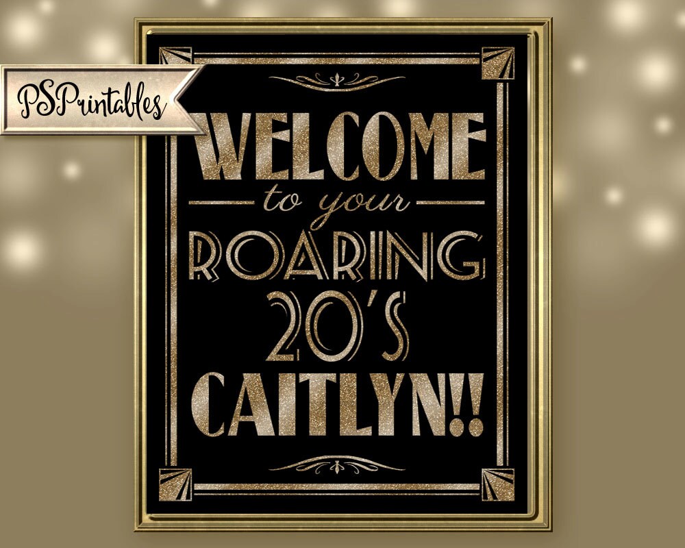 Roaring 20s Printable Signs