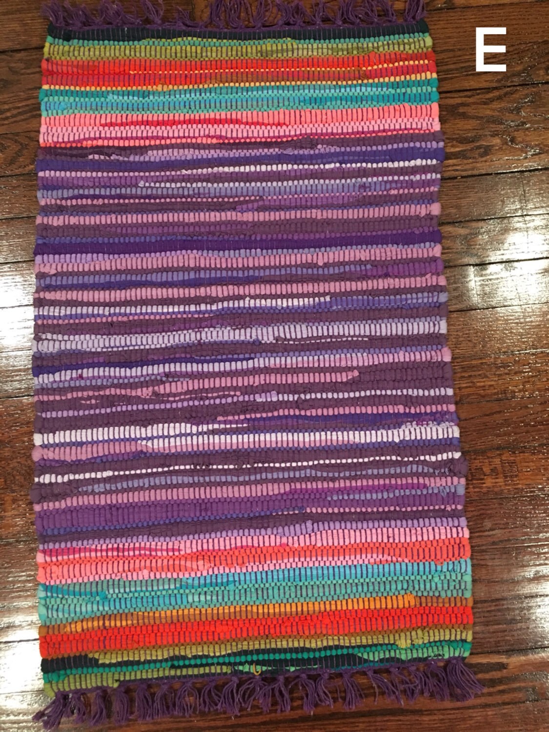 Hand Woven Colorful Rag Rugs 21 x 34 inches Chindi Rug