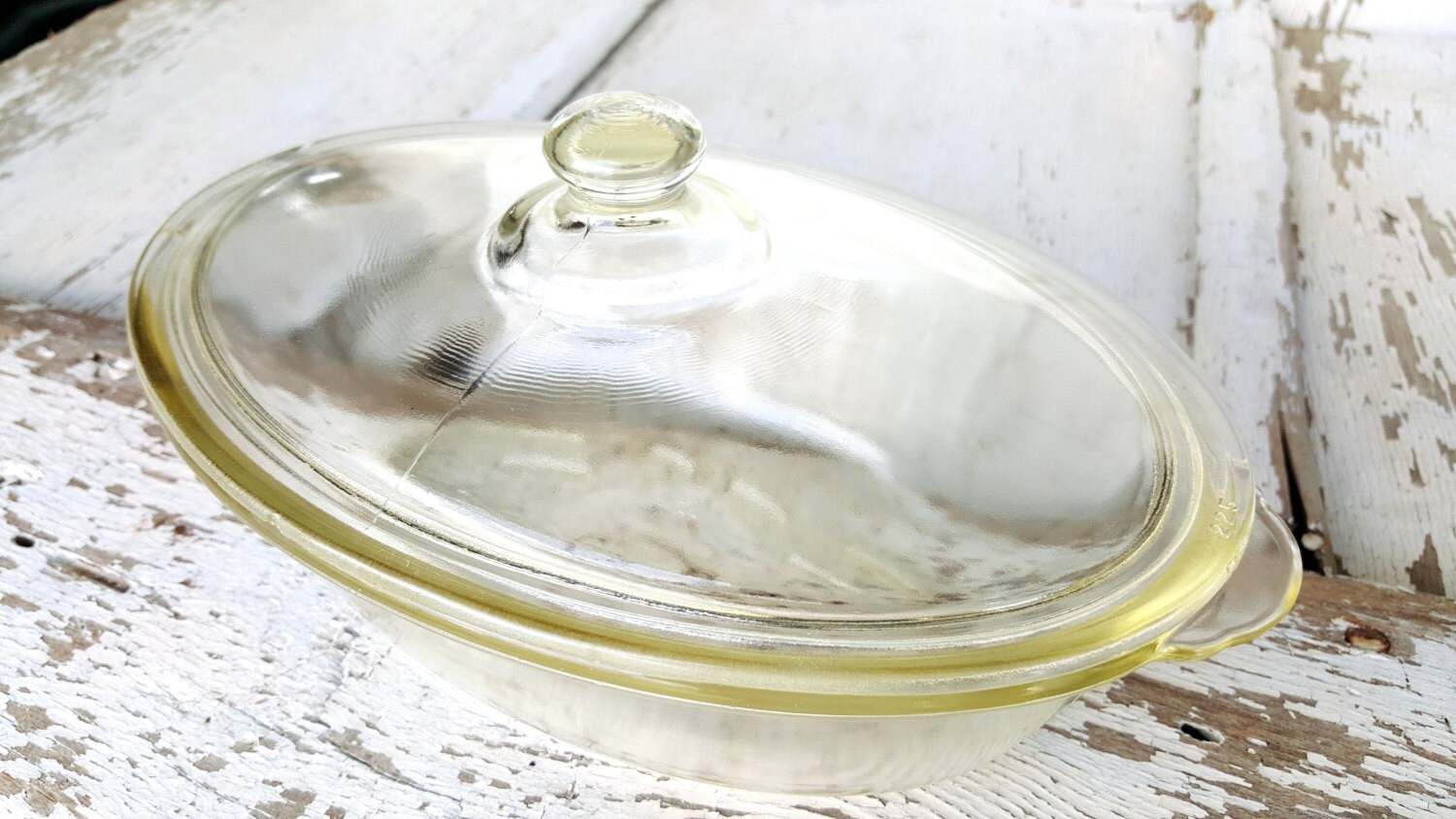 Vintage Glasbake Oval Casserole Dish with Lid by TheAmpersandChic