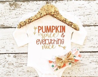Baby girl Thanksgiving outfit Pumpkin Spice baby girl fall Thanksgiving ndwborn Thanksgiving outfit