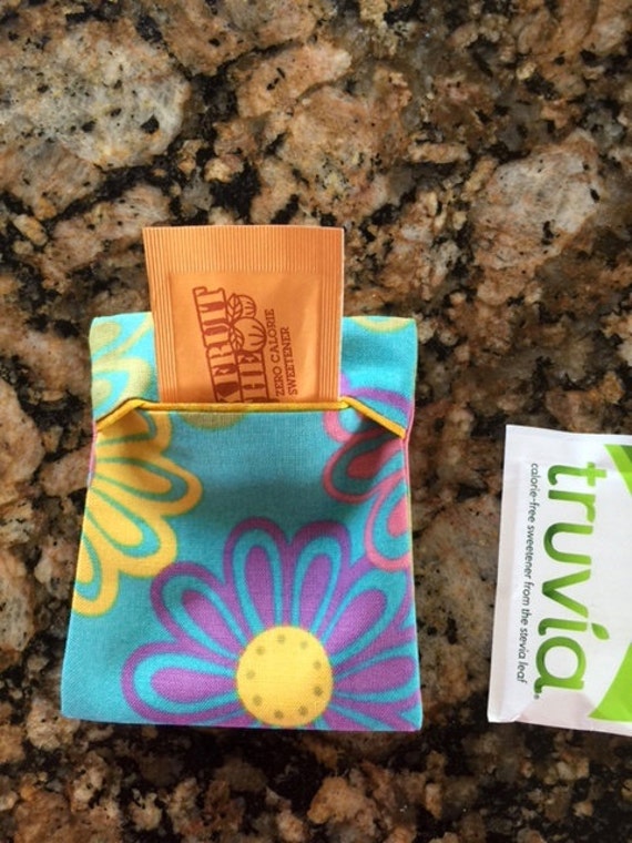 Sugar Packet Holder Travel Case for purse or by Skip2MyLouDesigns