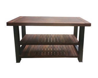 Industrial Style Kitchen Island Barn Beams Top