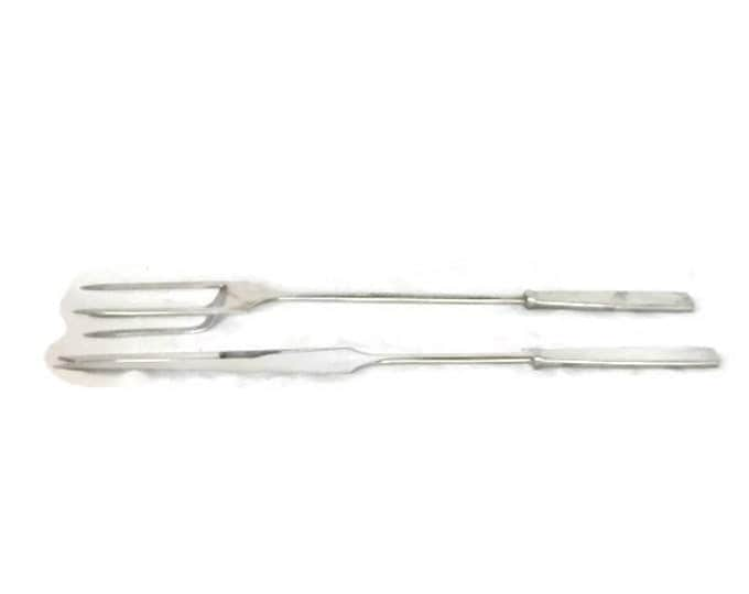 CAPRI Stainless Italian 2 Piece Vintage Carving Set 1950's - Mid Century Flatware Italian Capri Italy designed by Alfredo Guerra