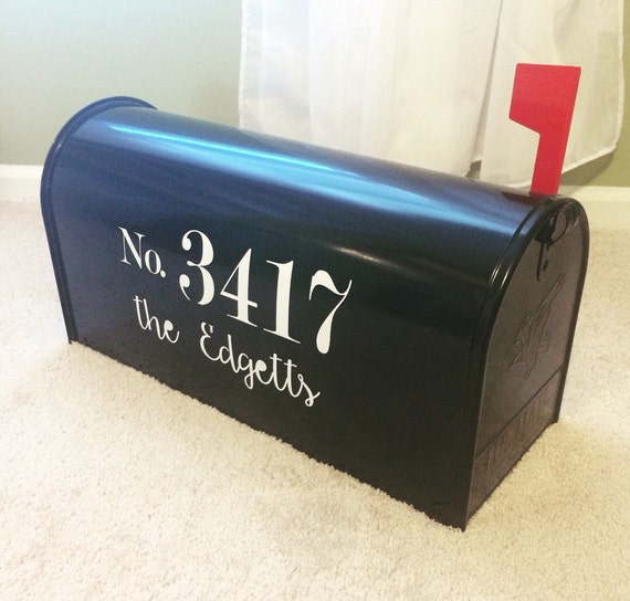 Custom vinyl mailbox address number decal // home by LittleCraftCo