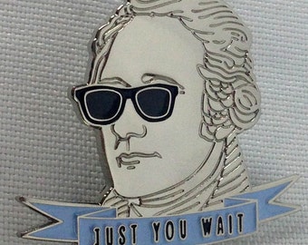 Hipster Alexander Hamilton Pin