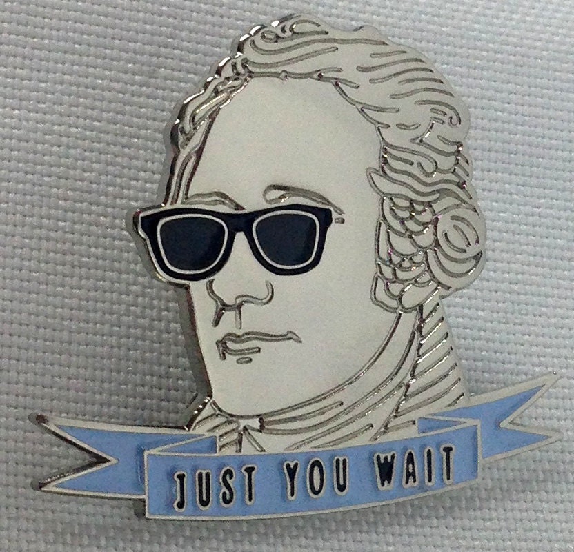 Hipster Alexander Hamilton Pin