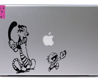 Calvin and Hobbes baseball vinyl decal