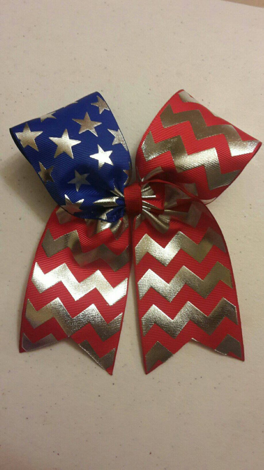 Patriotic Bow American Flag Bow by Pjsxoxo on Etsy