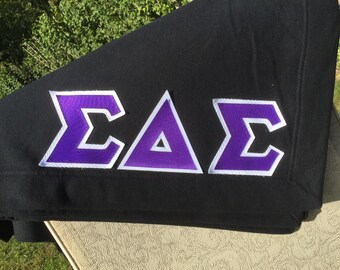 Blanket with Greek Letters! Custom made!