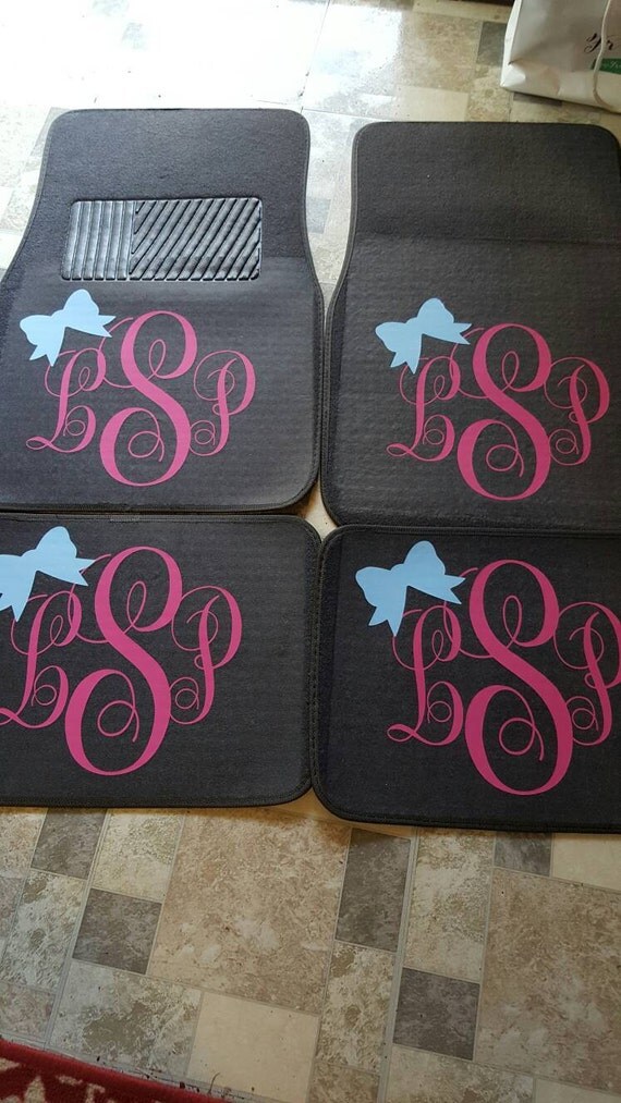 set of 4 monogrammed car floor mats set of 4 monogrammed car floor mats