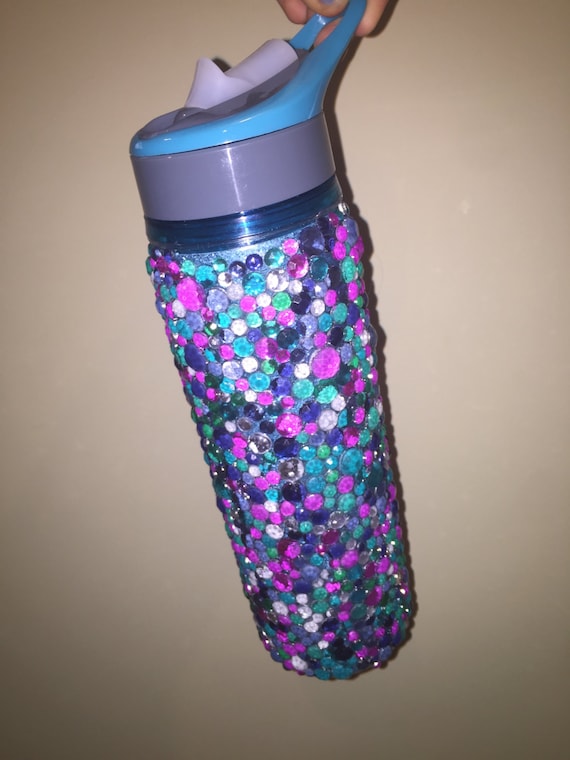 bedazzled water bottle by WaterGemzBoutique on Etsy