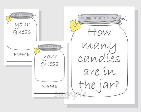 How Many Candies Are in the Jar? Printable Game Image