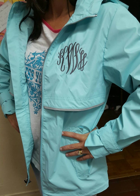 Charles River Monogrammed Rain Jacket by PSFT on Etsy