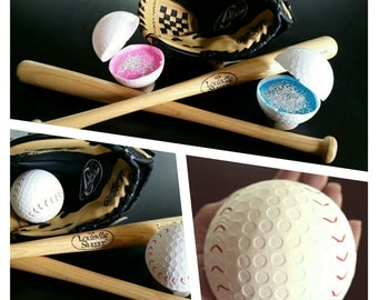 Baby Gender Reveal Baseball Set: Pink & Blue