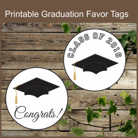 graduation printable favor tags class of 2016 favor stickers